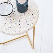 Tikamoonuk On Instagram Tikamoonuk Design Inspiration Deco Newcollection Gold Terrazzo Metal Ho In 2020 Metal Side Table Terrazzo Side Table