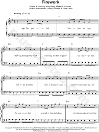 Katy Perry Firework Sheet Music Easy Piano In G Major Transposable Download Print Katy Perry Firework Sheet Music Katy Perry