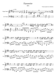 Bts Dynamite Free Piano Sheet Music Pdf Piano Sheet Music Free Piano Sheet Music Pdf Piano Songs Sheet Music