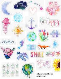 Water Color Sticker Pack Spring Paint Art Melting Mixing Ombre Painting Water Color Art Turtle Happy Li Coloring Stickers Watercolor Stickers Homemade Stickers