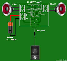 The schematic for the amplifier pcb is based on the data sheet application diagram. Tda7377 Amplifier Circuit 12v Stereo 30w Electronics Projects Circuits