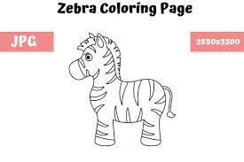 The plains zebra, the mountain zebra, and the grévy's zebra. Zebra Coloring Page For Kids Grafik Von Mybeautifulfiles Creative Fabrica