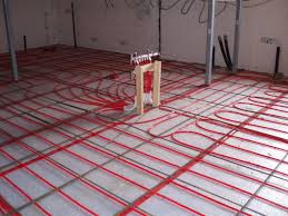 The Slurry Floor Will Cover The Piping For The Radiant Floor Heat That Covers The Main Floor Of The H Floor Heating Systems Radiant Floor Radiant Floor Heating