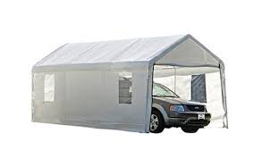 Shelterlogic 10x20 Canopy Enclosure Kit With Windows For 1 3 8 Frame White Canopy Cheap Gazebo Carport