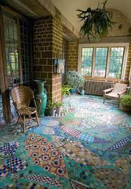 And with mosaic tile you can really get imaginative. Inspiration Sandwich Mosaic Flooring Patio Flooring Best Flooring