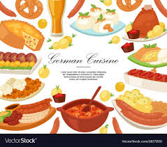 German Cuisine Background Banner Vector Image On Vectorstock German Cuisine Oktoberfest Menu Traditional Food