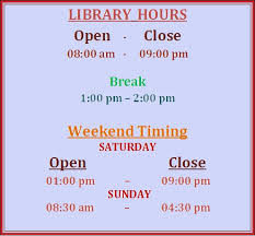 Image result for Riphah Library timing
