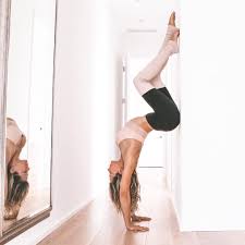 Here S Me Hoping That If I Stay Upside Down Long Enough The Part Of My Brain That Is Storing And Playing On Beautiful Yoga Poses Beautiful Yoga Fun Yoga Flow