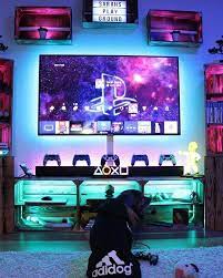 Imagine Having This Awesome Rgb Lights Behind Your Screen To Light Up Your Gaming Room That Would B Video Game Room Design Video Game Rooms Game Room Design