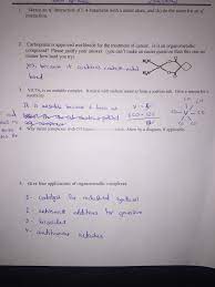Solved Inorganic Chemistry Worksheet Chegg Com