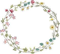 Colourful Flower Frame Floral Border Design Circle Clipart Large Size Png Image Pikpng