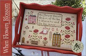 Counted cross stitch pattern, liberty house, sampler, patriotic decor, americana, american flag, primitive, brenda gervais, pattern only. With Thy Needle Thread The Silver Needle Fine Needlecraft Materials