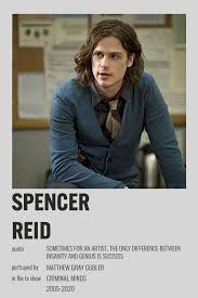 He is known for his role in the series, criminal minds. Spencer Reid Polaroid Poster Criminal Minds Matthew Gray Gubler Crimal Minds