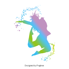 Youth Flying Vitality Dancing Dance Ink Watercolor Splash Posters Material Youthful Vector Silhouette Vector Da Girl Dancing Watercolor Splash Dance Silhouette