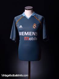 Casillas, míchel salgado, raúl bravo, iván helguera, pavón, roberto carlos, figo, zidane, beckham, raúl, ronaldo, césar, solari, guti, cambiasso, borja, diego lópez, portillo, mejía, núñez, juanfran. 2003 04 Real Madrid Away Shirt L For Sale