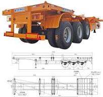 40 ft Skeleton Semi Trailer