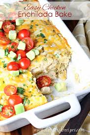 I love it with a dollop of sour cream on top. Easy Chicken Enchilada Bake Let S Dish Recipes
