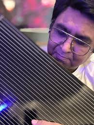 Feeling overwhelmed with gratitude and deeply honored to receive this  incredible swarmandal from my revered Ustad, Dilshad Khansahab. This  instrument, played in countless concerts and albums, carries his legacy.  I'm truly blessed