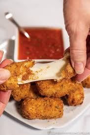 Gently shake off any excess. Best Keto Mozzarella Cheese Sticks Recipe Cheesy And Gooey