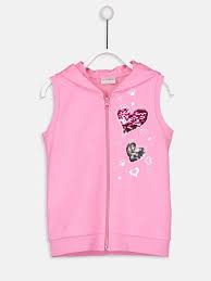 Kiz Cocuk Cift Yonlu Payetli Yelek Lc Waikiki Kapusonlu Yelek Moda