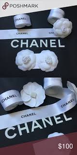 Chanel 3 Camellia Flower Stickers And Ribbon Set Chanel Flower Camellia Flower Chanel