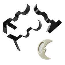 Limited time sale easy return. Curtain Rod Brackets No Drill Double Wall Bracket Set Easy To Install Tap Right Into Window Frame Adjustable Curtain Rod Holder For Bedroom Window Frame 3pcs Black Buy