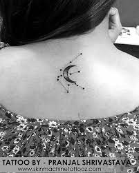 Half Moon With Aquarius Constellations Tattoo By Pranjal Shrivastava Pranjal Arts At Skin Machine Aquarius Constellation Tattoo Aquarius Tattoo Tattoos