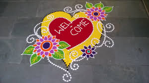 Freehand Rangoli Design New Year Special