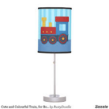 Cute And Colourful Train For Boys Bedroom Table Lamp Zazzle Com In 2021 Table Lamps For Bedroom Lamp Table Lamp