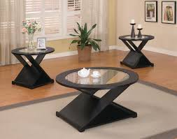 This coffee table and end table is a perfect way to bring the feel of a coastal retreat right to your living room. Coaster San Martin Black X Style 3pc Coffee Table Set