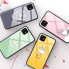 Cartoon Design Tempered Glass Case Iphone 11 Series Invogue Decor Cute Phone Cases Iphone Iphone Cases