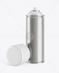 Download Opened Metallic Spray Bottle With Plastic Cap Mockup In Can Mockups On Yellow Images Object Mockups PSD Mockup Templates