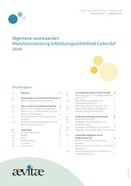 Algemene voorwaarden Moduleverzekering Arbeidsongeschiktheid ...
