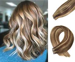 It is excellent for doing hairstyles like this. Tape In Hair Extensions Medium Brown With Strawberry Blonde Highlights Extensions Silky Straight Seamless Skin Weft Remy Real Hair Glue In Extensions 16 20 Pcs 30grams 16 Inches 4 27 Buy Online In Aruba