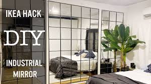 Ikea square mirror square art squared ikeas malma mirror frame square ikea mirror perfect for any wall in aldgate Ikea Hack Diy Industrial Mirror Wall For 60 How To Mirror Wall Youtube