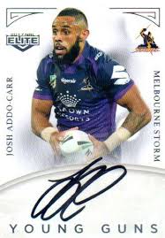 We're sorry, this service is currently unavailable. 2017 Nrl Elite Young Guns Signature Yg7 Josh Addo Carr Storm 62 130 Diggaz Trading Cards