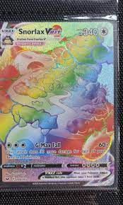 Pokemon card snorlax vmax rainbow secret rare 206/202 sword and shield. Collectible Card Games Rainbow Rare Snorlax Vmax 206 202 Pokemon Tcg Sword And Shield Base Toys Hobbies