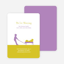 From funny moving announcements to postcard moving announcements to holiday moving announcements and more, there is sure to be a design on this list that fits your family's personality. Moving In A Wagon Fun Moving Announcements Paper Culture