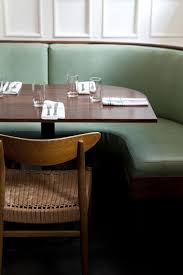 Light Green Vinyl Approved Banquet Will Wrap Around Window Restaurant Booth Seating Rustic Dining Furniture Dining Booth
