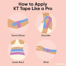 Shape Fitness Beauty Celebs On Instagram Placement Is Key When Applying Kinesiology Tape On Throbbing Knees Kinesiology Taping Kinesiology Kinesio Taping