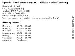 Sparda bank nürnberg, öffnungszeiten und telefonnummern dieses geschäftes sparda bank in karolinenstr. á… Offnungszeiten Sparda Bank Nurnberg Eg Filiale Aschaffenburg Herstallstr 41 43 In Aschaffenburg