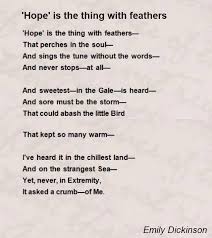 Hope Is A Poem By Emily Dickinson Emily Dickinson Poems Dickinson Poems Hope Is The Thing With Feathers
