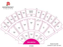 Seating Tickets Events Rosemont Theatre