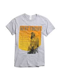 Nirvana Kurt Cobain Just Happy T Shirt Grey T Shirt Nirvana Kurt Cobain Shirts