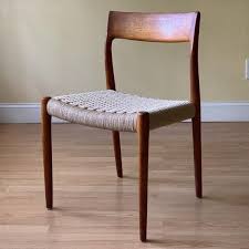 Moller Model 77 Dining Side Chair In Teak And New Danish Paper Cord Side Chair Desk Chair Bedroom Chair Side Chairs Dining Chair Side Chairs