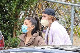 Ariana grande reportedly got married in a secret ceremony over the weekend to fiance, dalton gomez. Justin Bieber And Wife Hailey Are Joined By Pop Star Pal Ariana Grande And Her Fiance Dalton Gomez Daily Mail Online