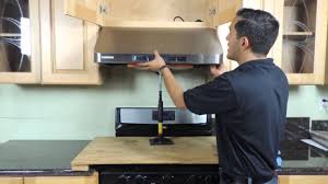 Cvbreno | posted in construction techniques on november 8, 2006 03:29am i have an 8″ flexible hvac duct that comes up beneath a kitchen cabinet, with a register on the toe kick in front of the cabinet. Under Cabinet Range Hood Installation New Version Youtube