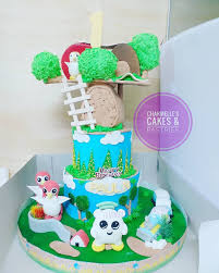 Charmelle S Cakes Pastries Sur Instagram Ang Bagong Nauusong Theme For Kids Badanamu 2 Tier Cakes Are All Edible Trees Cake 2 Tier Cake Tiered Cakes