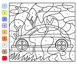 11 best car color by number printables printablee com