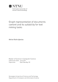 Graph representation of documents content and its suitability for text  mining tasks